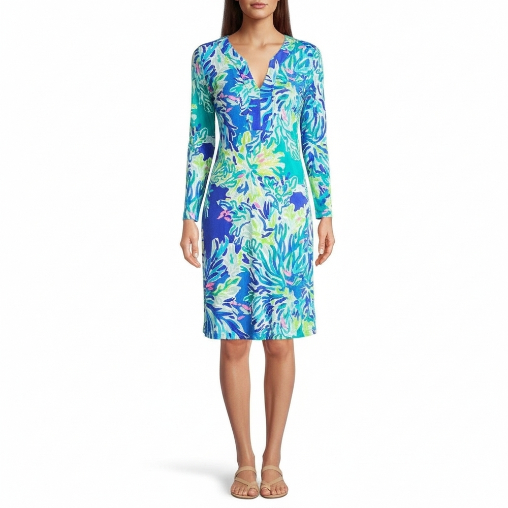 Lilly Pulitzer Riva Cotton Multicolored Colorful T-Shirt‎ Dress